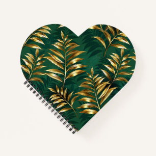 Cuaderno Patrón continuo con helechos dorados