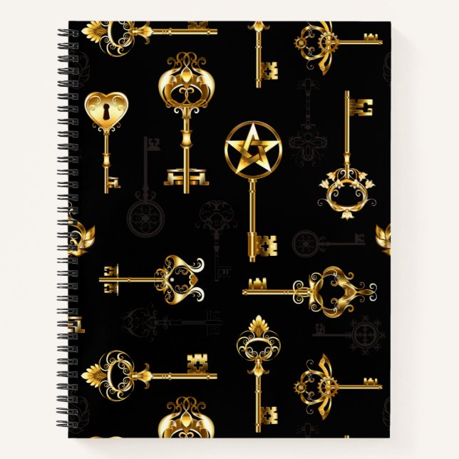 Cuaderno Patrón continuo con llaves doradas (Anverso)