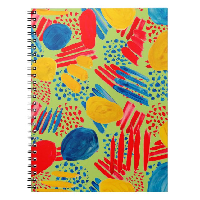 Cuaderno Patrón continuo de acuarela con elementos simples  (Frente)