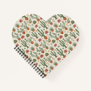 Cuaderno Patrón continuo de cactus suculentos del desierto