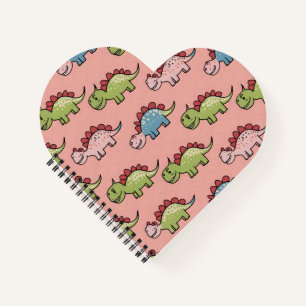 Cuaderno Patrón continuo de dinosaurio lindo
