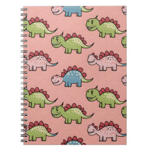 Cuaderno Patrón continuo de dinosaurio lindo