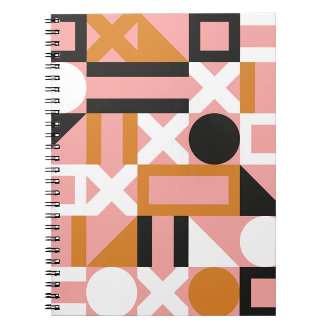 Cuaderno Patrón continuo de formas geométricas abstractas (Frente)