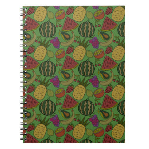 Cuaderno Patrón continuo de frutas Patrón de superficie d