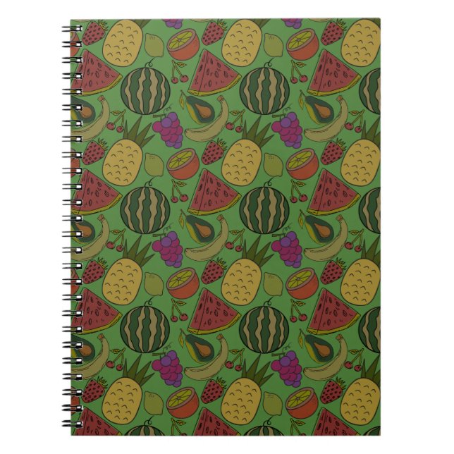 Cuaderno Patrón continuo de frutas | Patrón de superficie d (Frente)