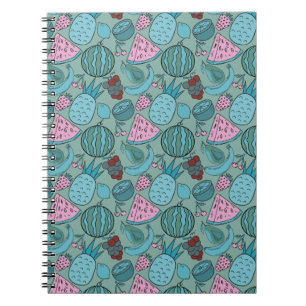 Cuaderno Patrón continuo de frutas Patrón de superficie d