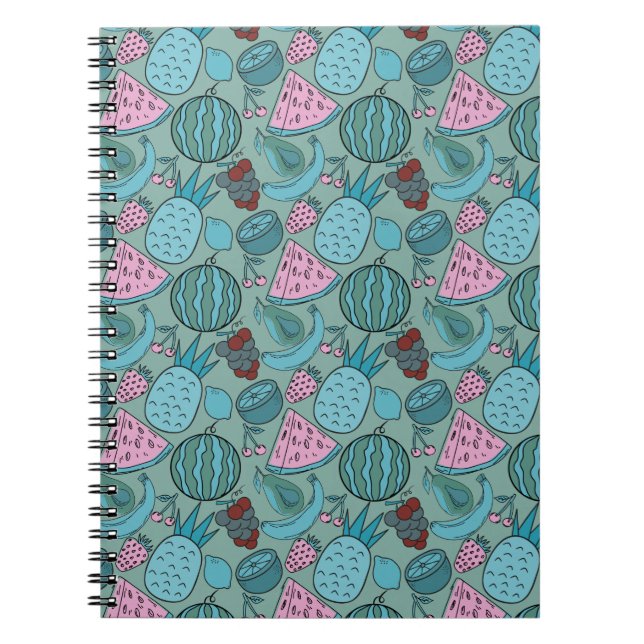 Cuaderno Patrón continuo de frutas | Patrón de superficie d (Frente)