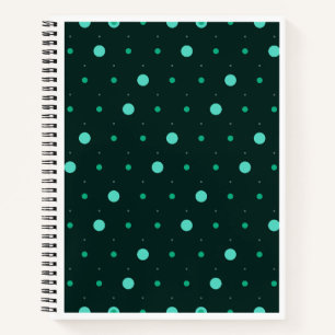 Cuaderno Patrón continuo de lunares turquesa