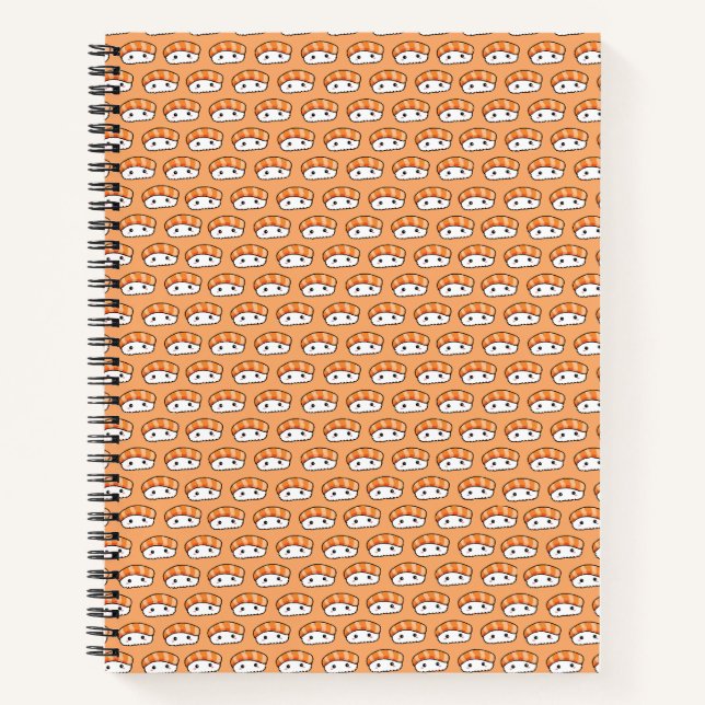 Cuaderno Patrón continuo de nigiri sushi Kawaii lindo (Anverso)