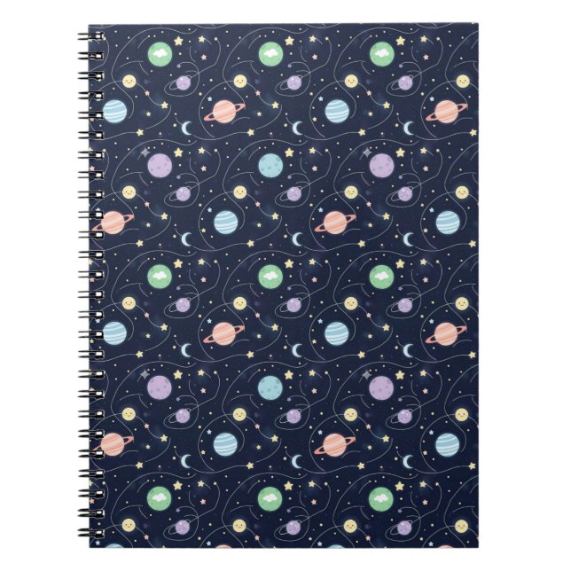 Cuaderno Patrón continuo de planetas del sistema solar (Frente)