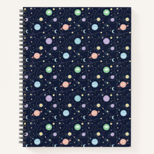 Cuaderno Patrón continuo de planetas del sistema solar