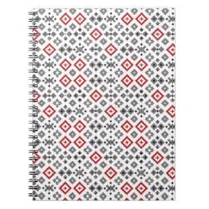 Cuaderno Patrón continuo de punto de cruz folclórico