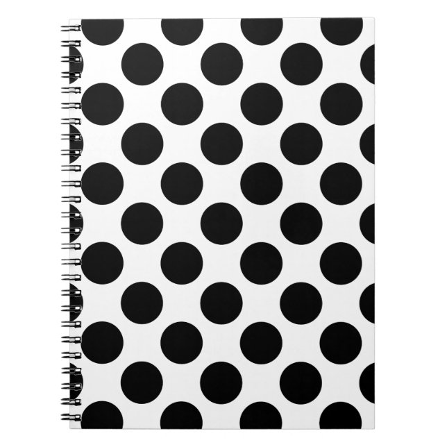 Cuaderno Patrón continuo de puntos negros + tu espalda (Frente)
