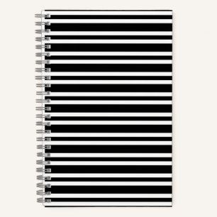 Cuaderno Patrón continuo de rayas blancas y negras