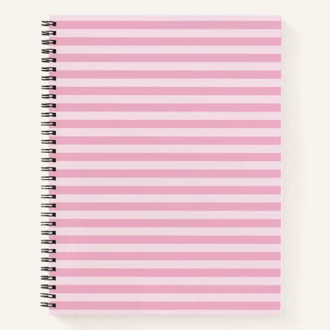 Cuaderno Patrón continuo de rayas rosas (Anverso)