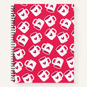 Cuaderno Patrón continuo de taza adorable