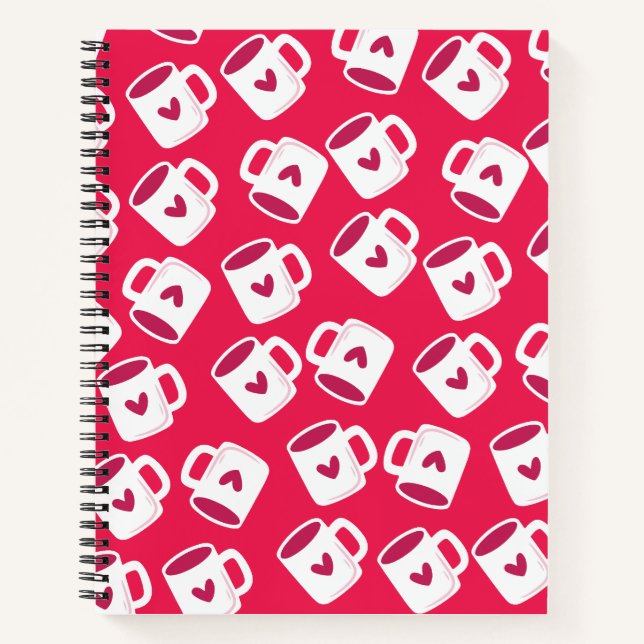 Cuaderno Patrón continuo de taza adorable (Anverso)