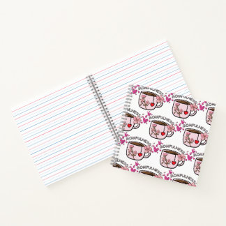 Cuaderno Patrón continuo de taza de té floral de Momfulness