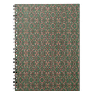 Cuaderno Patrón continuo de vegetación de hoja de otoño boh