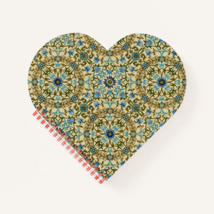 Cuaderno Patrón continuo vintage azul de William Morris con