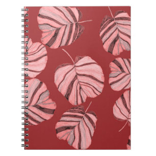 Cuaderno Patrón creativo sin fisuras con hojas tropicales y