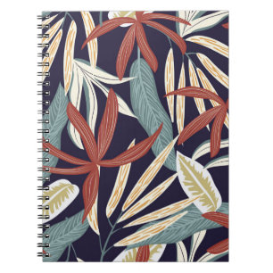 Cuaderno Patrón creativo sin fisuras con plantas tropicales