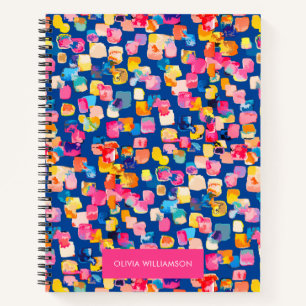 Cuaderno Patrón cuadrado abstracto brillante