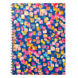Cuaderno Patrón cuadrado abstracto pintado brillante