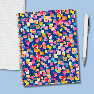 Cuaderno Patrón cuadrado abstracto pintado brillante