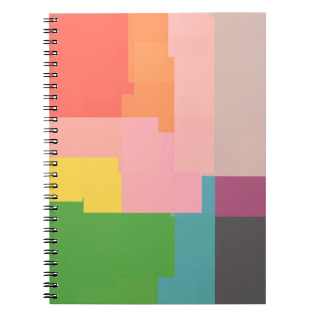Cuaderno Patrón cuadrado multicolor (Frente)