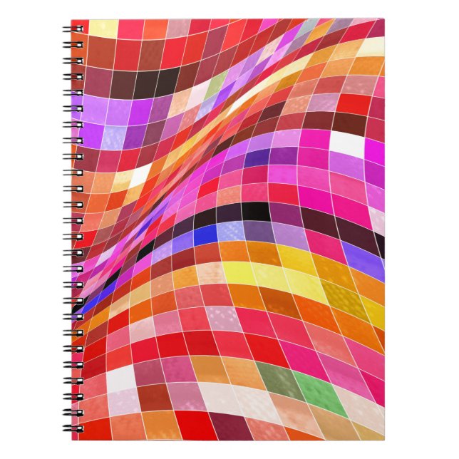 Cuaderno Patrón cuadrado psicodélico (Frente)
