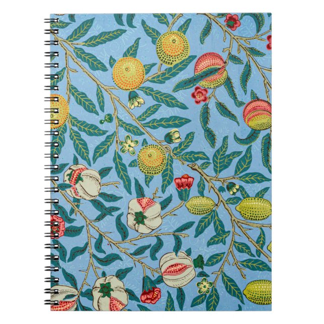 Cuaderno Patrón "Cuatro frutas" de William Morris (Frente)
