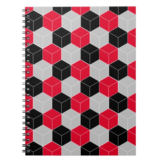 Cuaderno Patrón cúbico 3d (Frente)