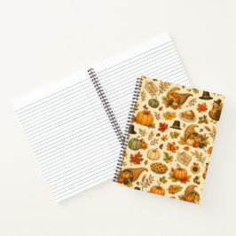 Cuaderno Patrón de Acción de Gracias en acuarela