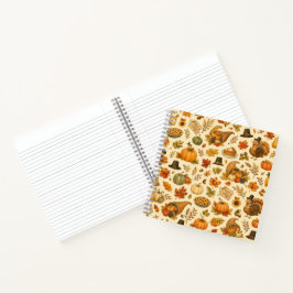 Cuaderno Patrón de Acción de Gracias en acuarela