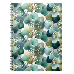 Cuaderno Patrón de Acuarela Botánica: Fondo Continuo