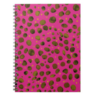 Cuaderno Patrón de acuarela con piel abstracta de chita.