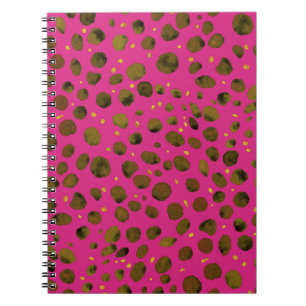 Cuaderno Patrón de acuarela con piel abstracta de chita.