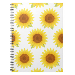 Cuaderno Patrón de acuarela de girasol