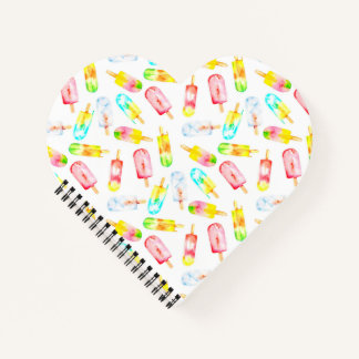 Cuaderno Patrón de acuarela de helado. ¡Hola verano!
