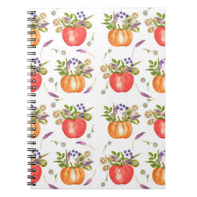 Cuaderno Patrón de acuarela de las composiciones de otoño  (Frente)
