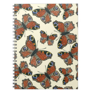 Cuaderno Patrón de acuarela de mariposas