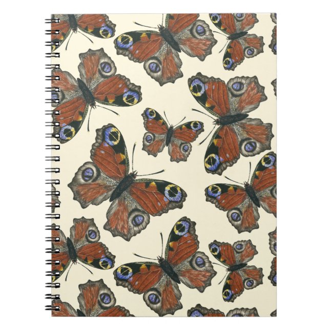 Cuaderno Patrón de acuarela de mariposas (Frente)