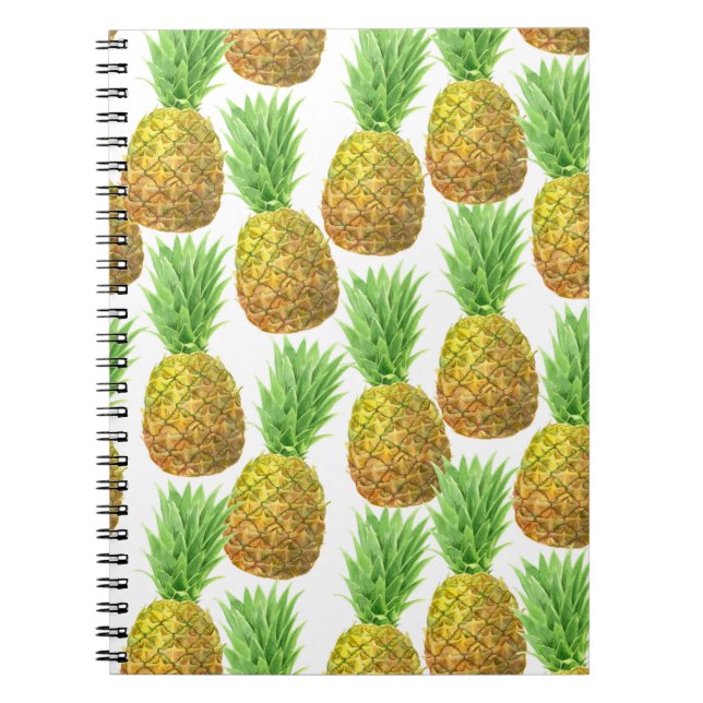 Cuaderno Patrón de acuarela de piña (Frente)