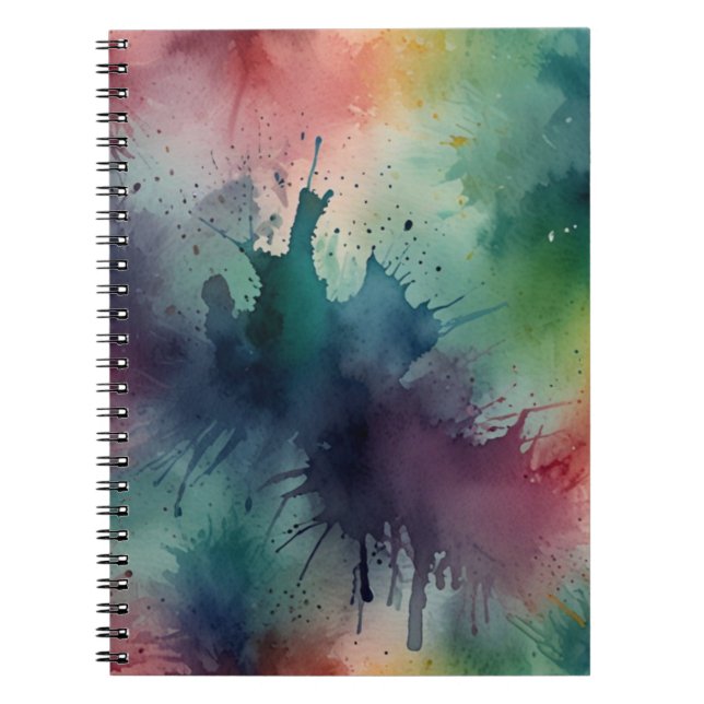 Cuaderno Patrón de acuarela elegante (Frente)
