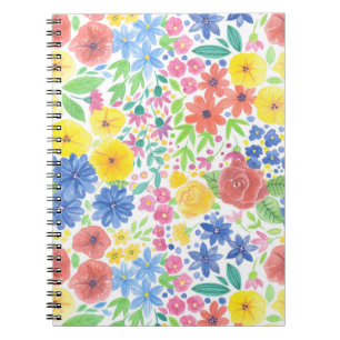 Cuaderno Patrón de acuarela floral