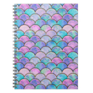 Cuaderno Patrón de acuarela japonés de escala de sirena