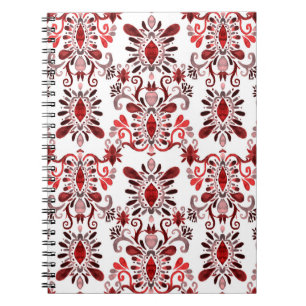 Cuaderno Patrón de acuarela sin fisuras con ikat. Ojo de ti