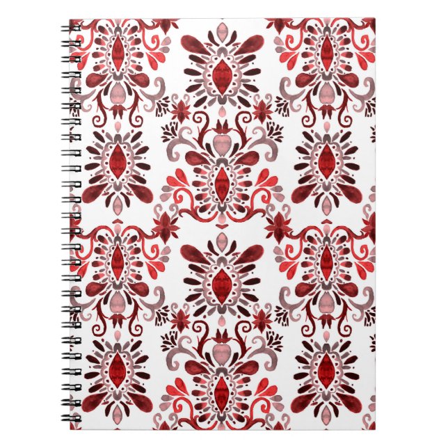 Cuaderno Patrón de acuarela sin fisuras con ikat. Ojo de ti (Frente)