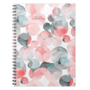 Cuaderno Patrón de acuarela transparente con círculo multic